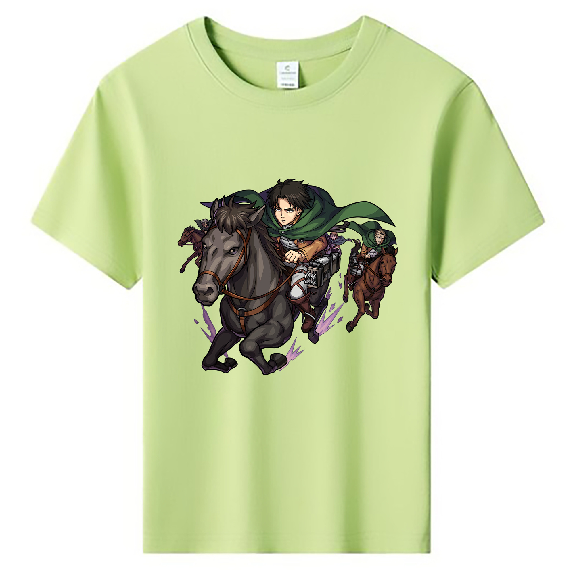 （画像用） 進撃の巨人 リヴァイ·アッカーマン Attack on Titan Levi Ackerman 綿100％キッズTシャツ（フロントプリント）